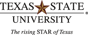 Logo for Texas State University; the rising star of Texas.